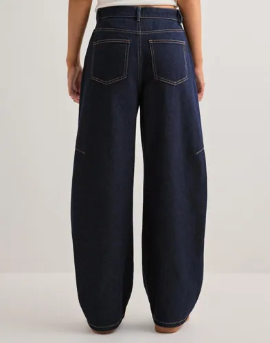 Vero Moda - Blå - Vmkaitlin Hr Wide Barrel Jeans SI35