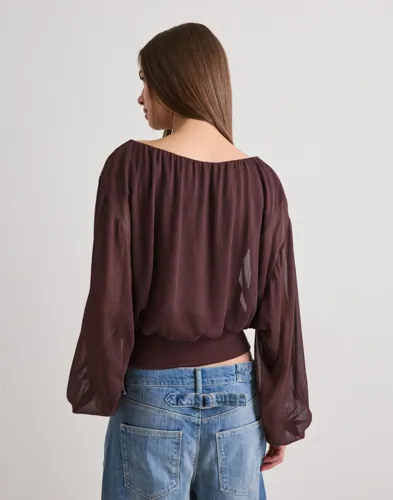 Nelly Drapy Chiffon Blouse blusar dam – bild 2
