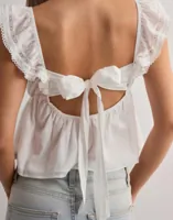Lace Detail Frill Top