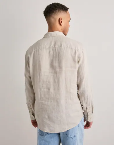Selected Men Slhregkylian-Linen Shirt Ls Classic Linneskjortor herr – bild 3