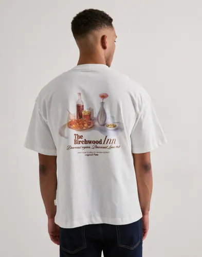 Jack & Jones Jormaine Food Tee Ss Crew Neck T-shirts med tryck Vit