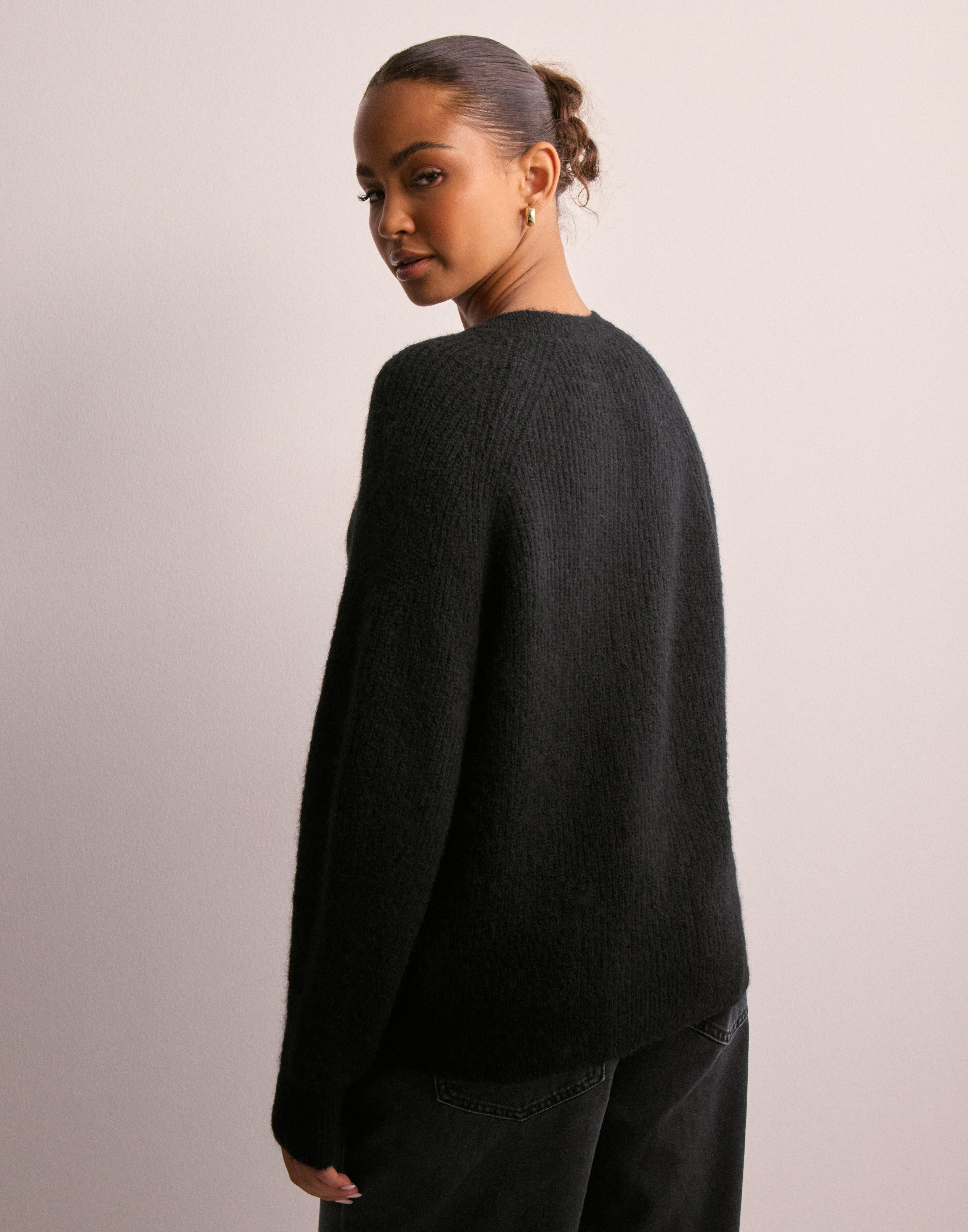 Selected Femme - Sort - Slflulu Ls Knit Short Cardigan B No
