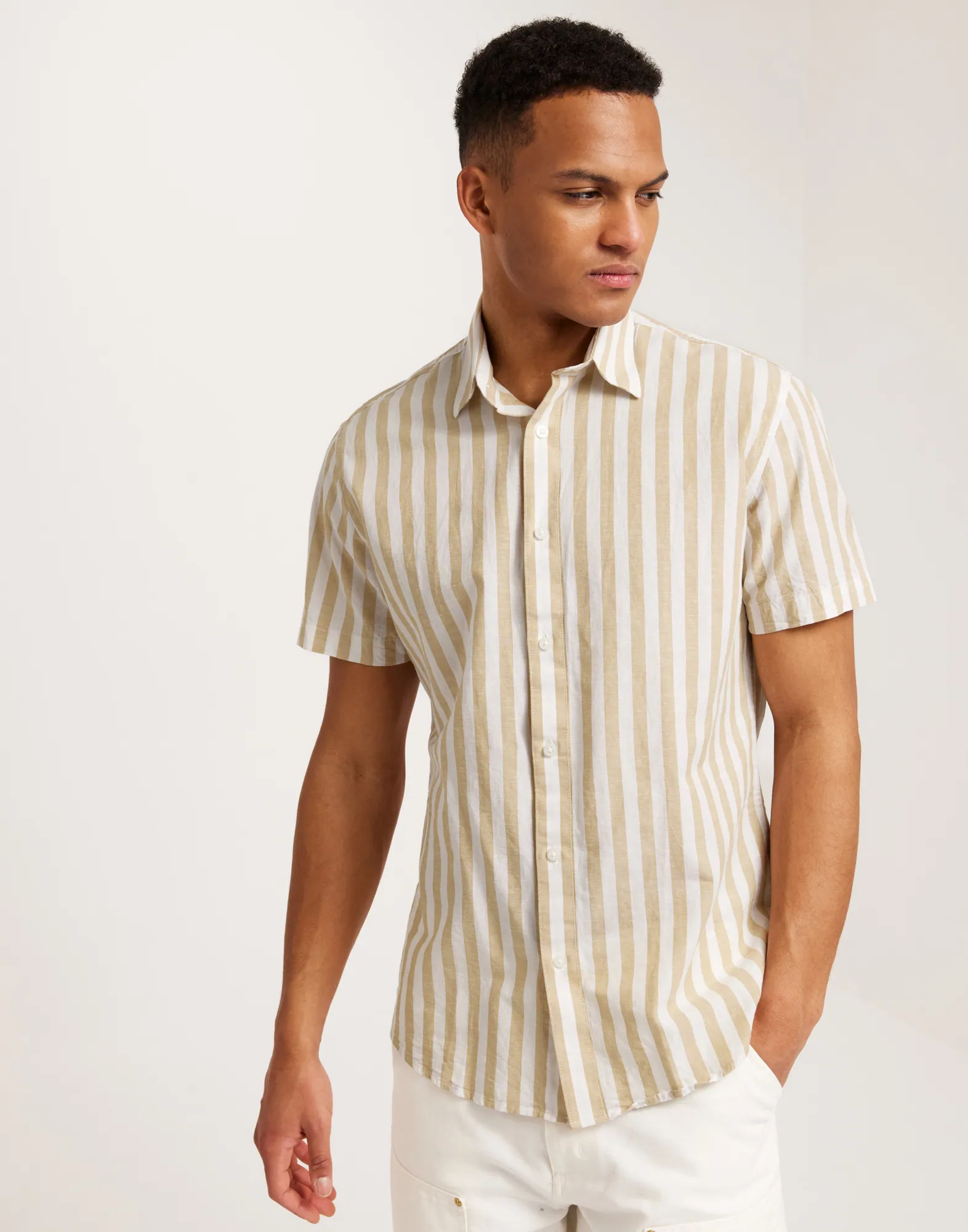 SLHREGNEW-LINEN SHIRT SS CLASSIC