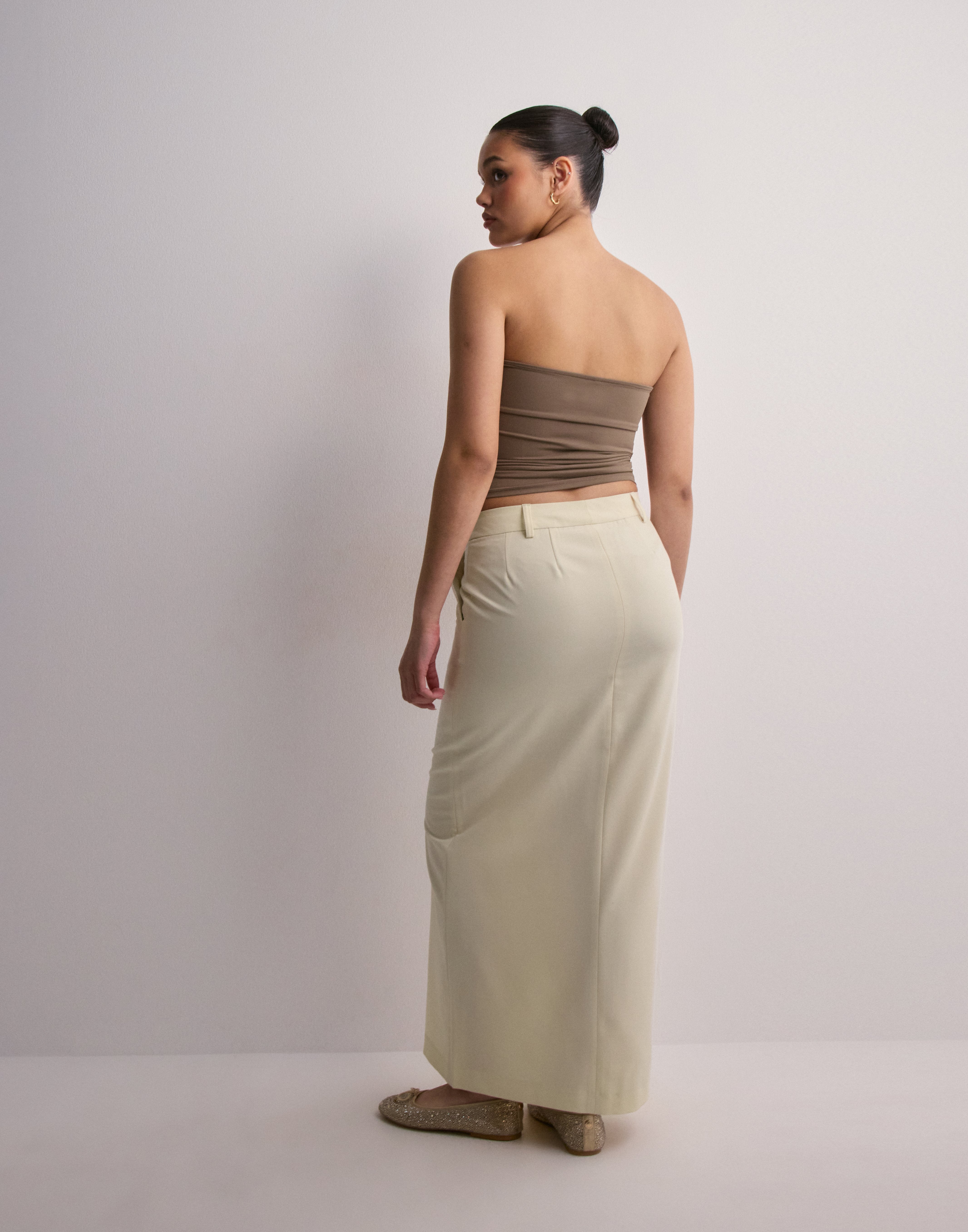 【NONCODE】Miel Daily Slit Long Skirt Adalyn Lace Hem Bias Slit Skirt – PLENTY