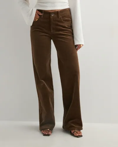 Nelly - Brun - Corduroy Loose Pants