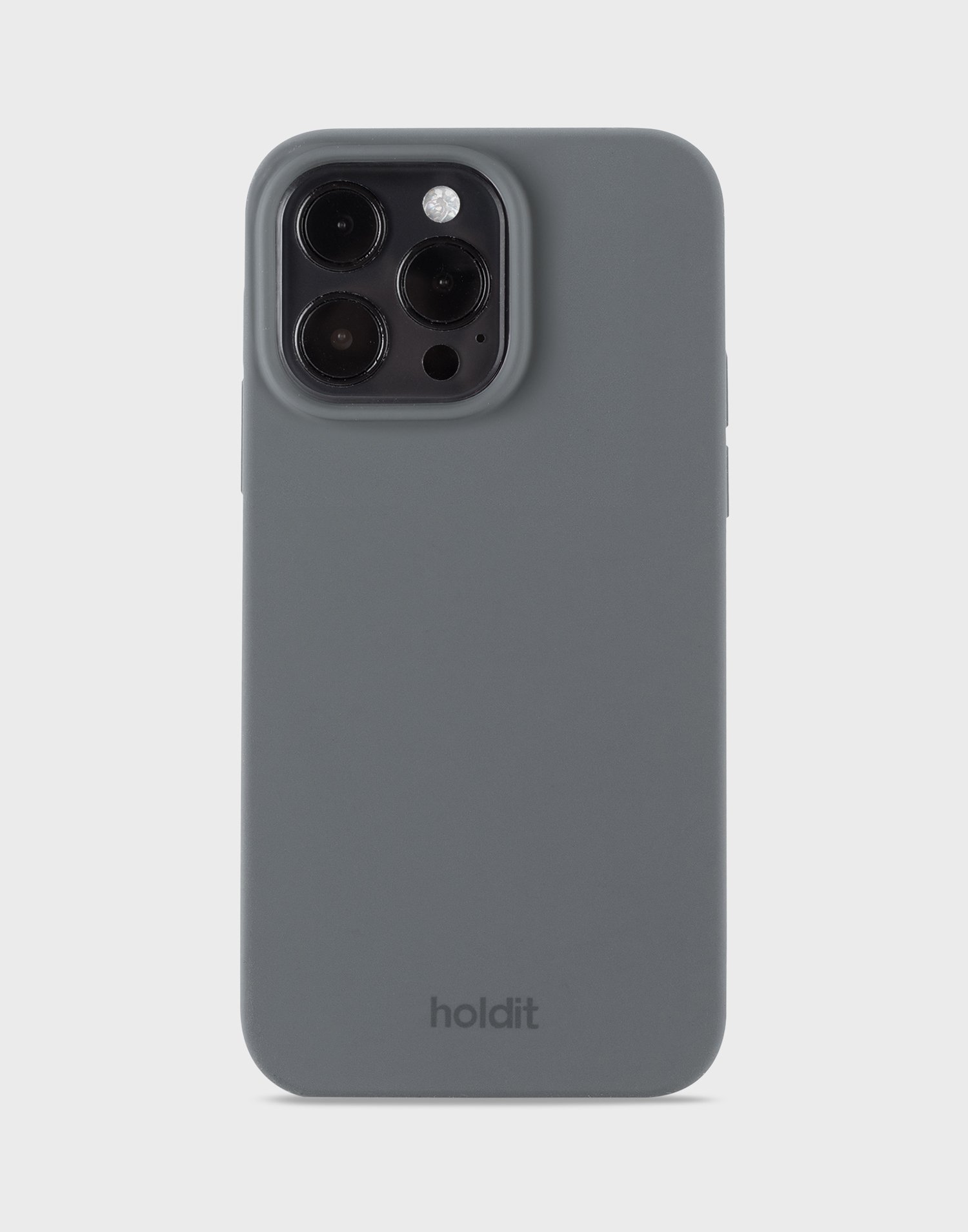 Holdit - Grå - Silicone Case iPhone 14 ProMax