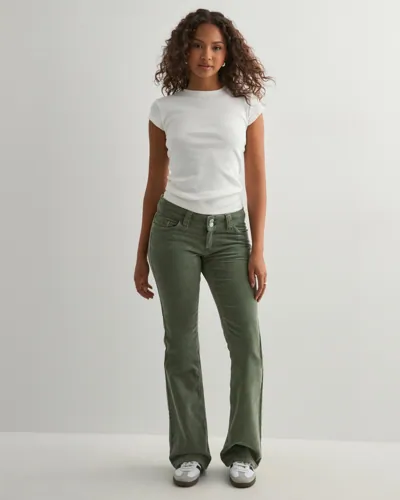 Nelly Low Waist Corduroy Stitch Jeans dam – bild 3