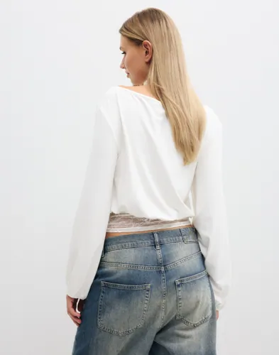 Nelly Waist Focus Lace Top toppar dam – bild 3
