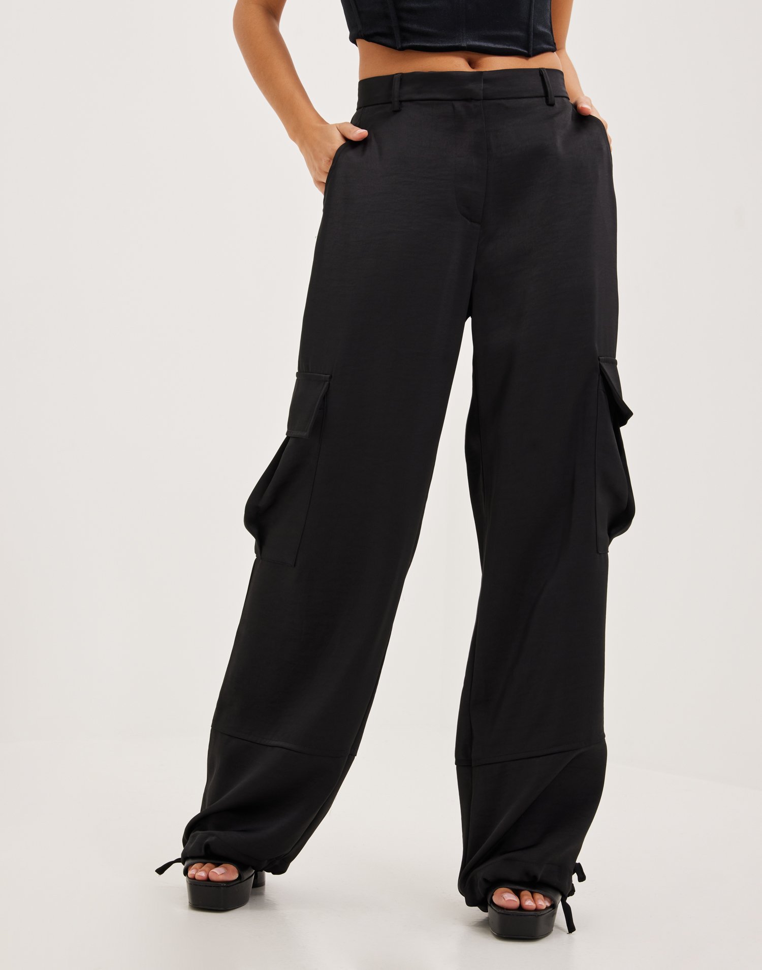 Buy Neo Noir Romy Heavy Sateen Pants - Black | Nelly.com
