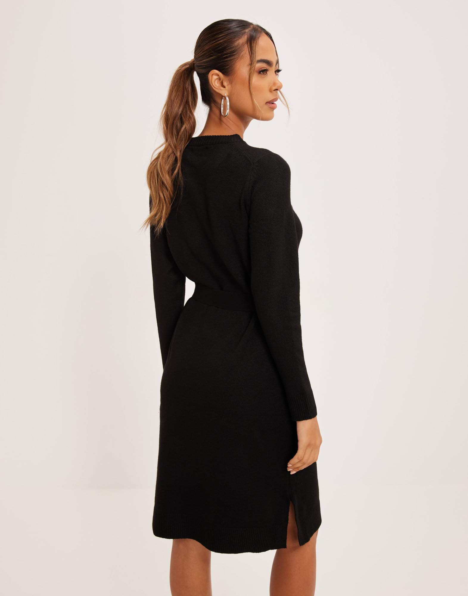 PCCAVA LS O-NECK KNIT DRESS NOOS BC