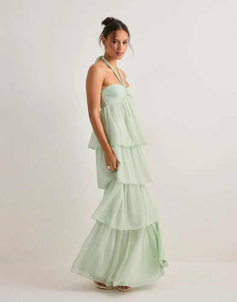 Buy Nelly Dreamy Frill Dress - Light Green | Nelly.com