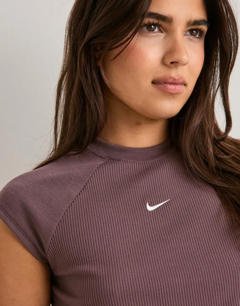 NIKE W Nsw Chill Knit Rib Ss Top toppar & linnen dam – bild 3