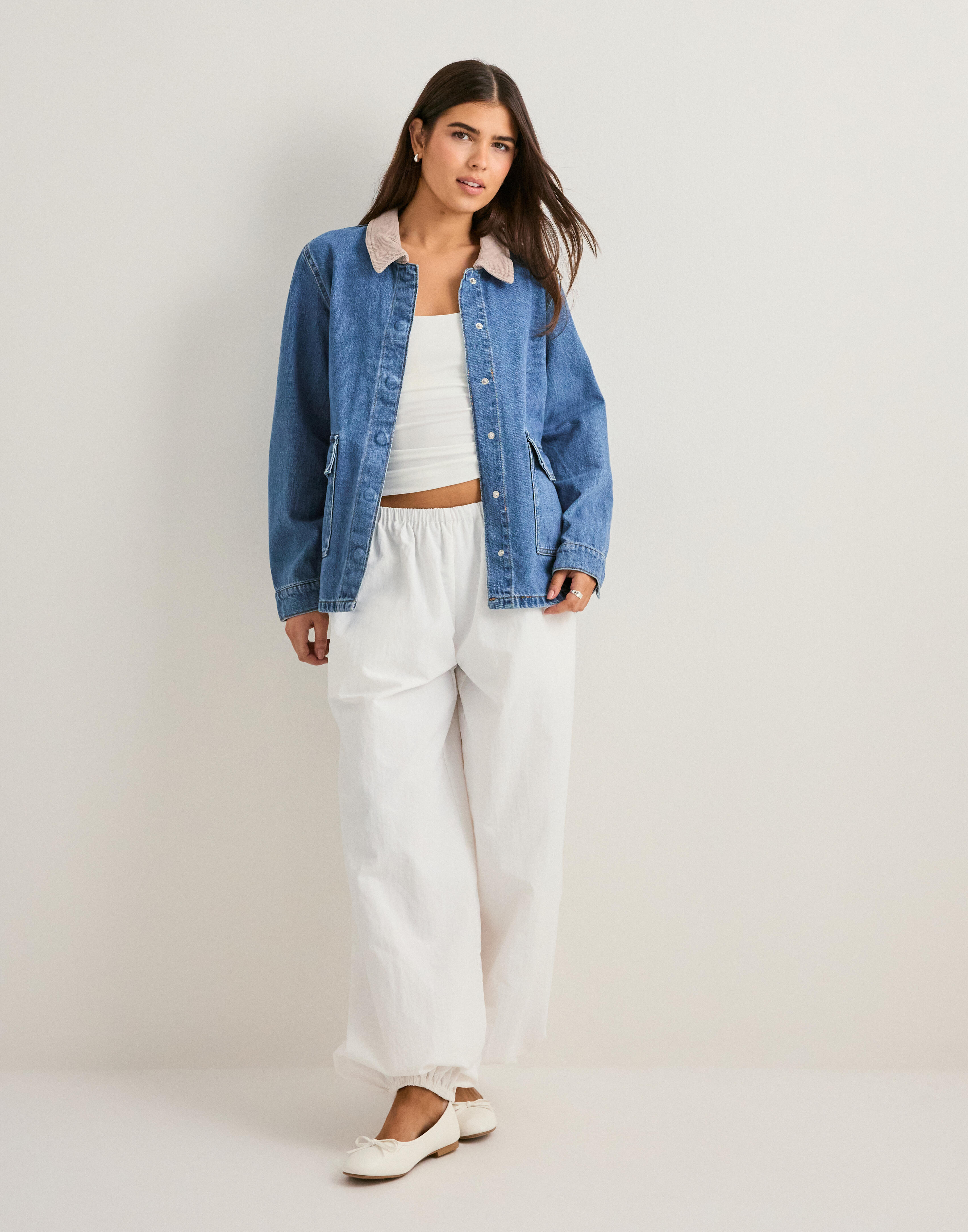 Buy Vero Moda VMENYA LS WORKWEAR JACKET - Medium Blue Denim