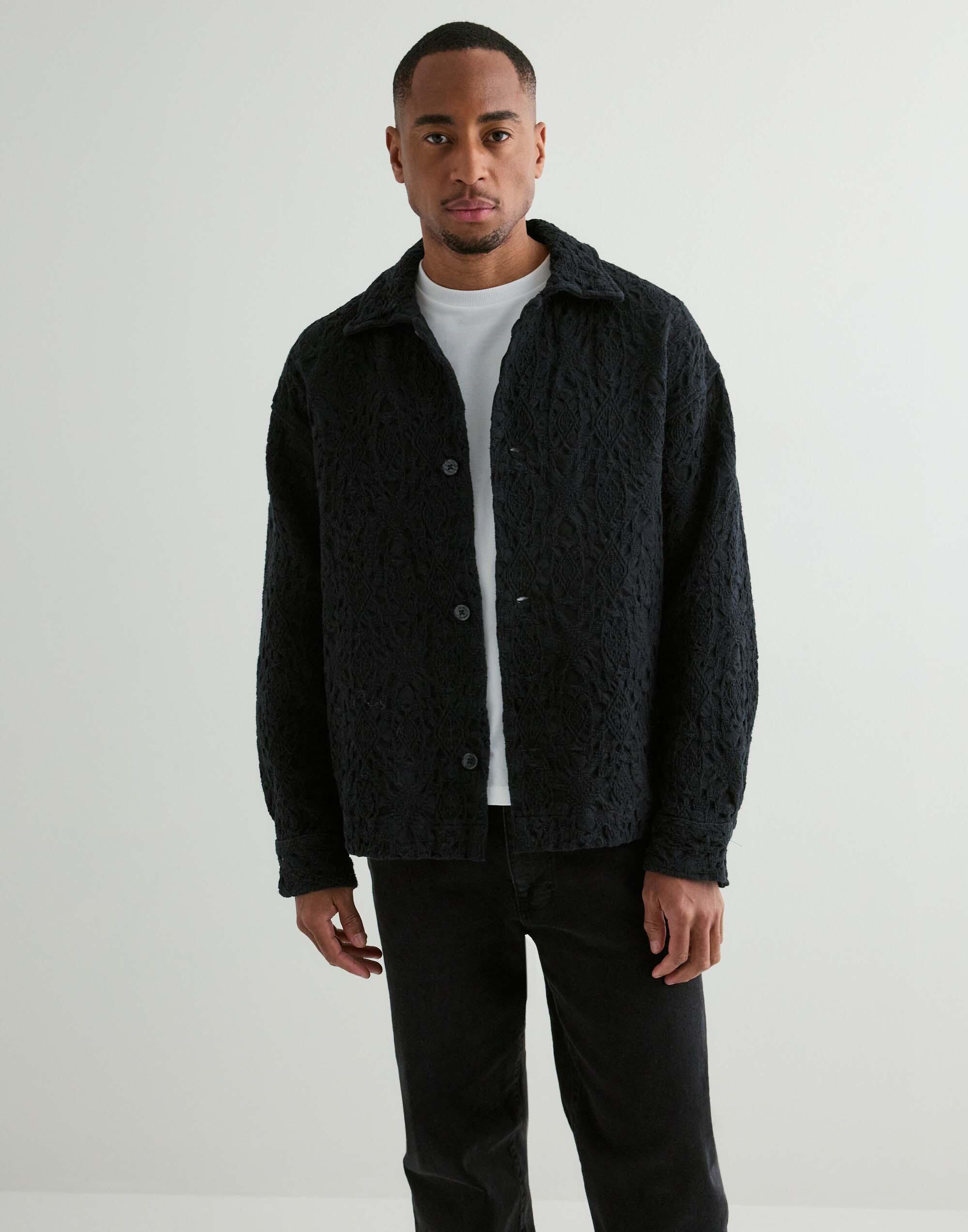 ジェイジェイ Buy Jack & Jones JORGRAND JACQUARD OVERSHIRT LS - Black | NLYMAN