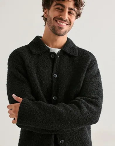 Selected Men Slhloyd Ls Knit Boucle Polo Cardiga Cardigans & Koftor herr – bild 2
