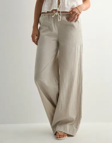 Nelly - Beige - Pull On Linen Pants