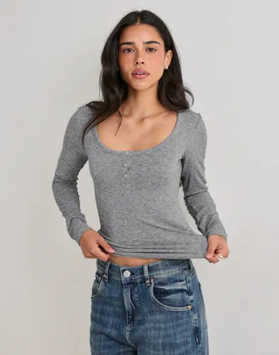 Soft Wool Blend Button Top