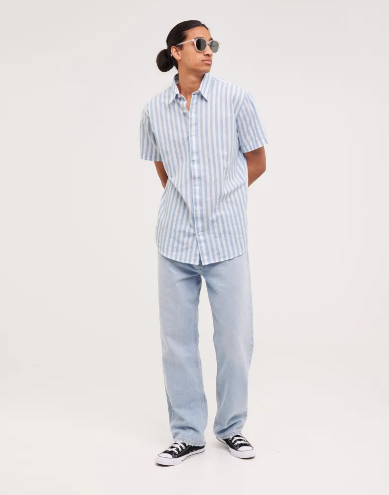 SLHREGNEW-LINEN SHIRT SS CLASSIC