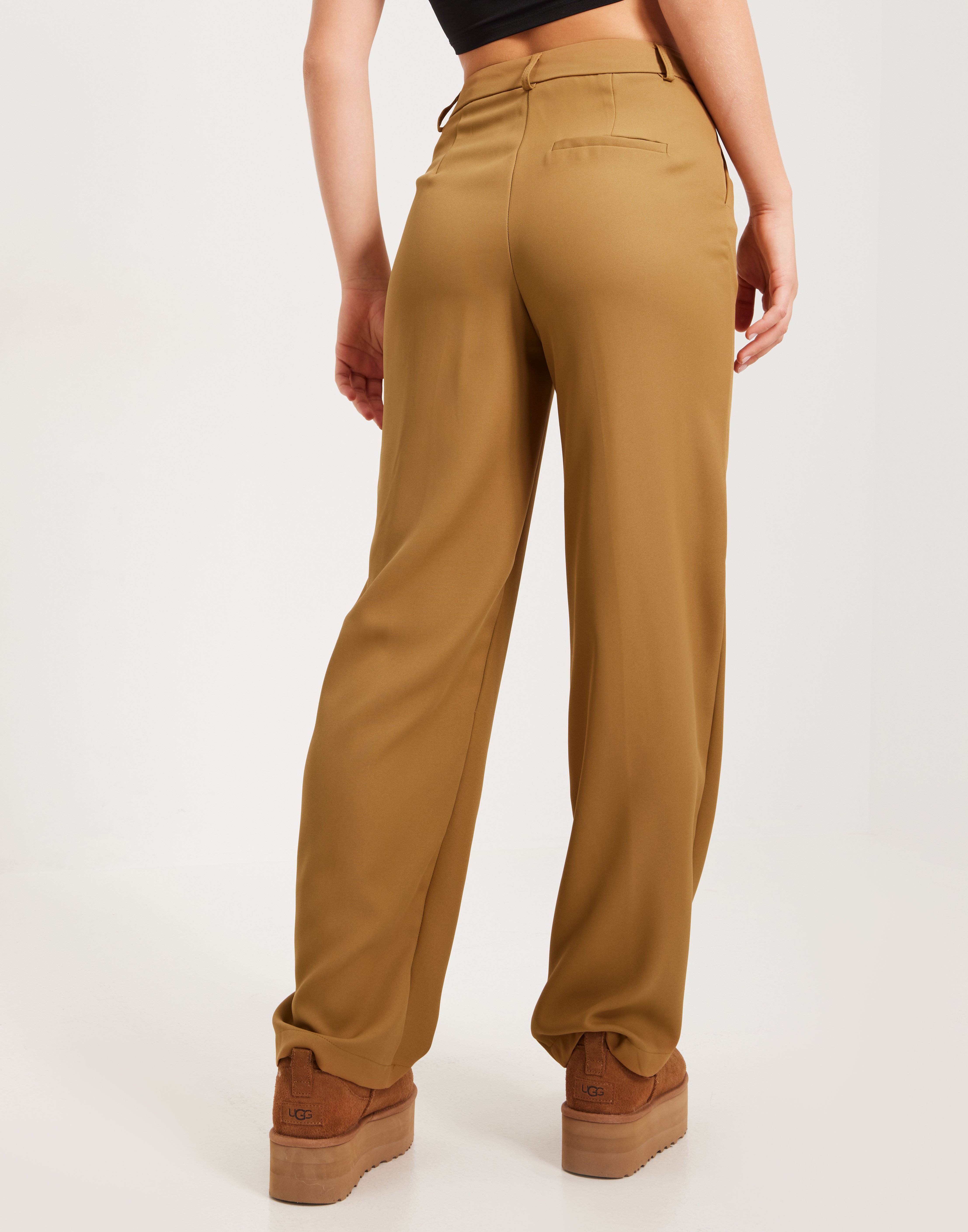 Noisy May Nmdrewie HW Straight Pants Ko Curve: Pantaloni Donna A Vita Alta, Gamba Dritta, Sportivi E Comodi
