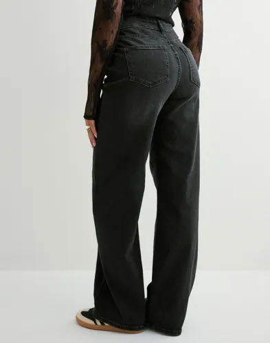 PIECES Pcsilke Mw Wide Jeans Bl Noos Bc dam – bild 3