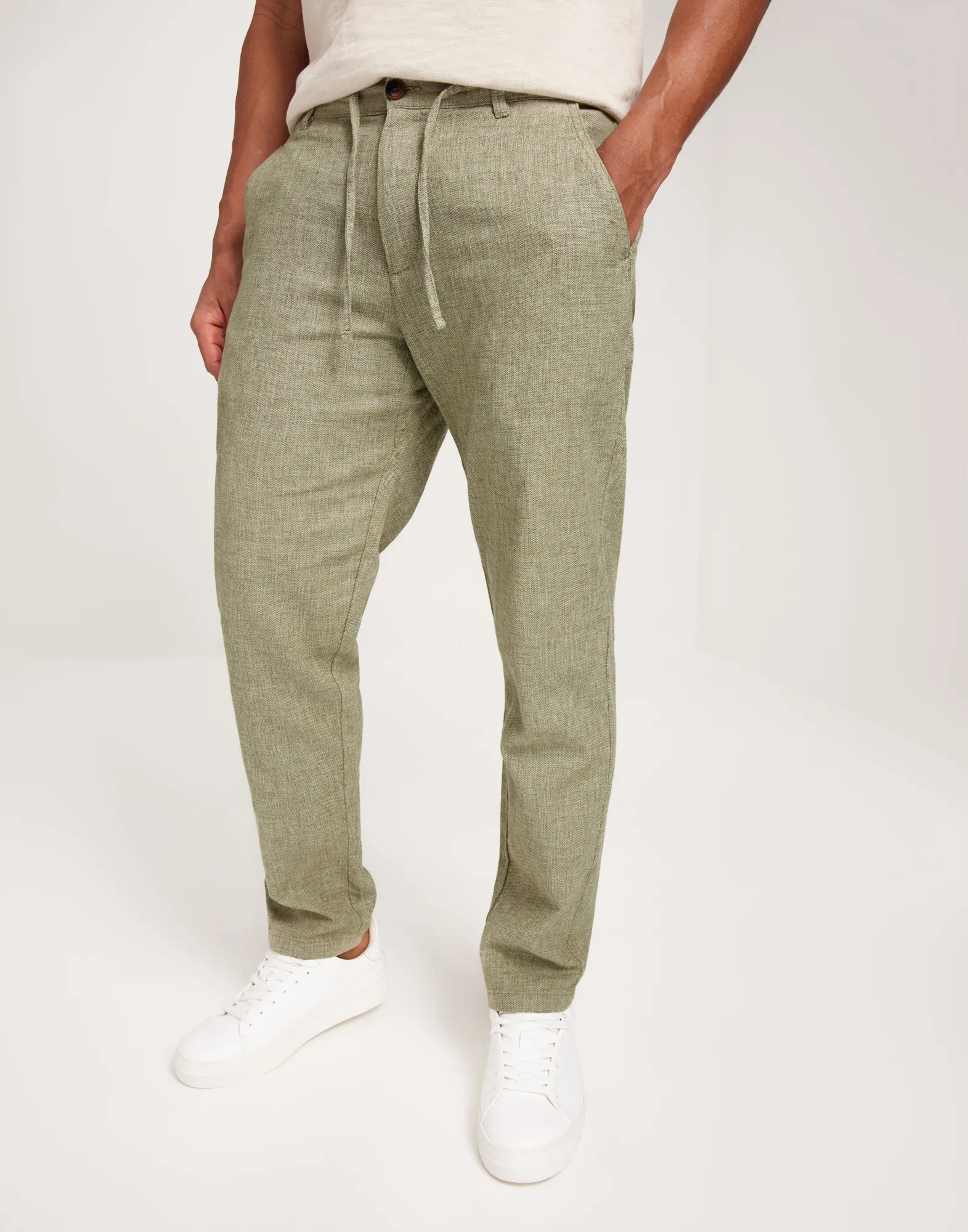 SLH172-SLIMTAPE BRODY LINEN PANT NO