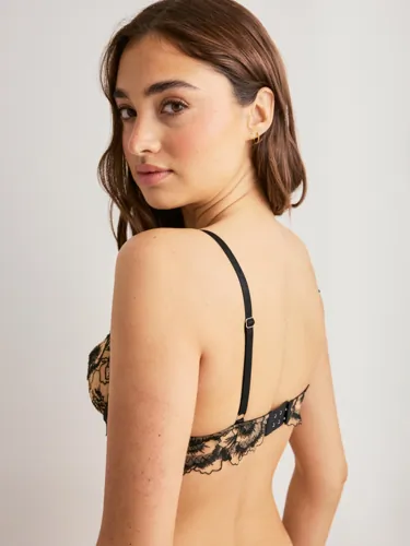 Nelly Contrast Mesh Bra balconnete bh dam – bild 3