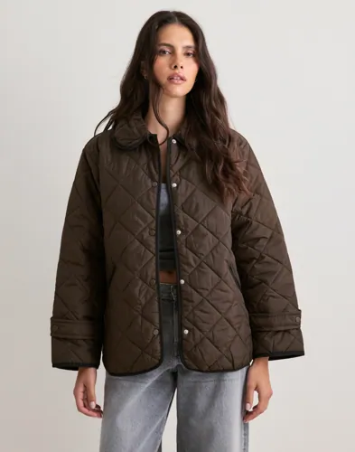 Pieces - Brun - Pcemily Short Quilted Jacket Noos B