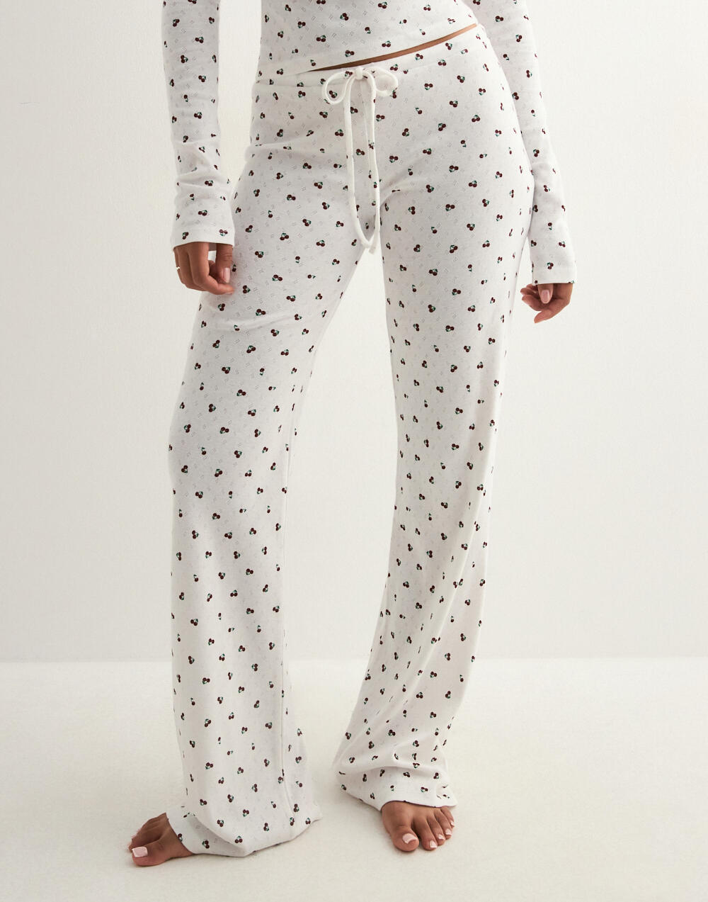 【NONCODE】Lully Printed String Pants NIFTRIRY Women Hippie Tassel Pattern Printing Elastic Fringe
