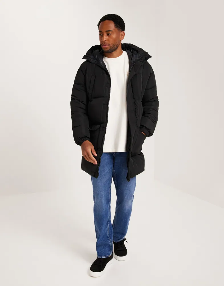 Buy Sixth June LONG PUFFER JACKET WITH HOOD Black NLYMAN