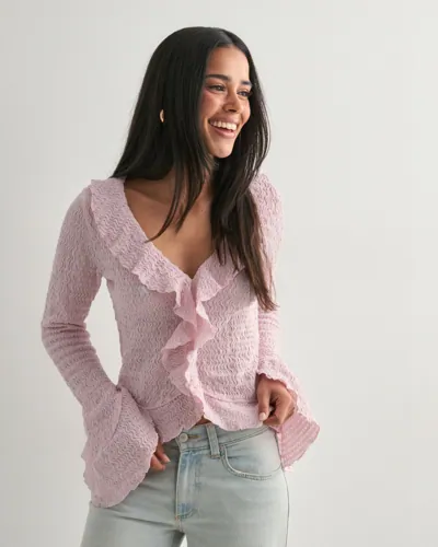 Nelly - Pink - Lovely Frill LS Top