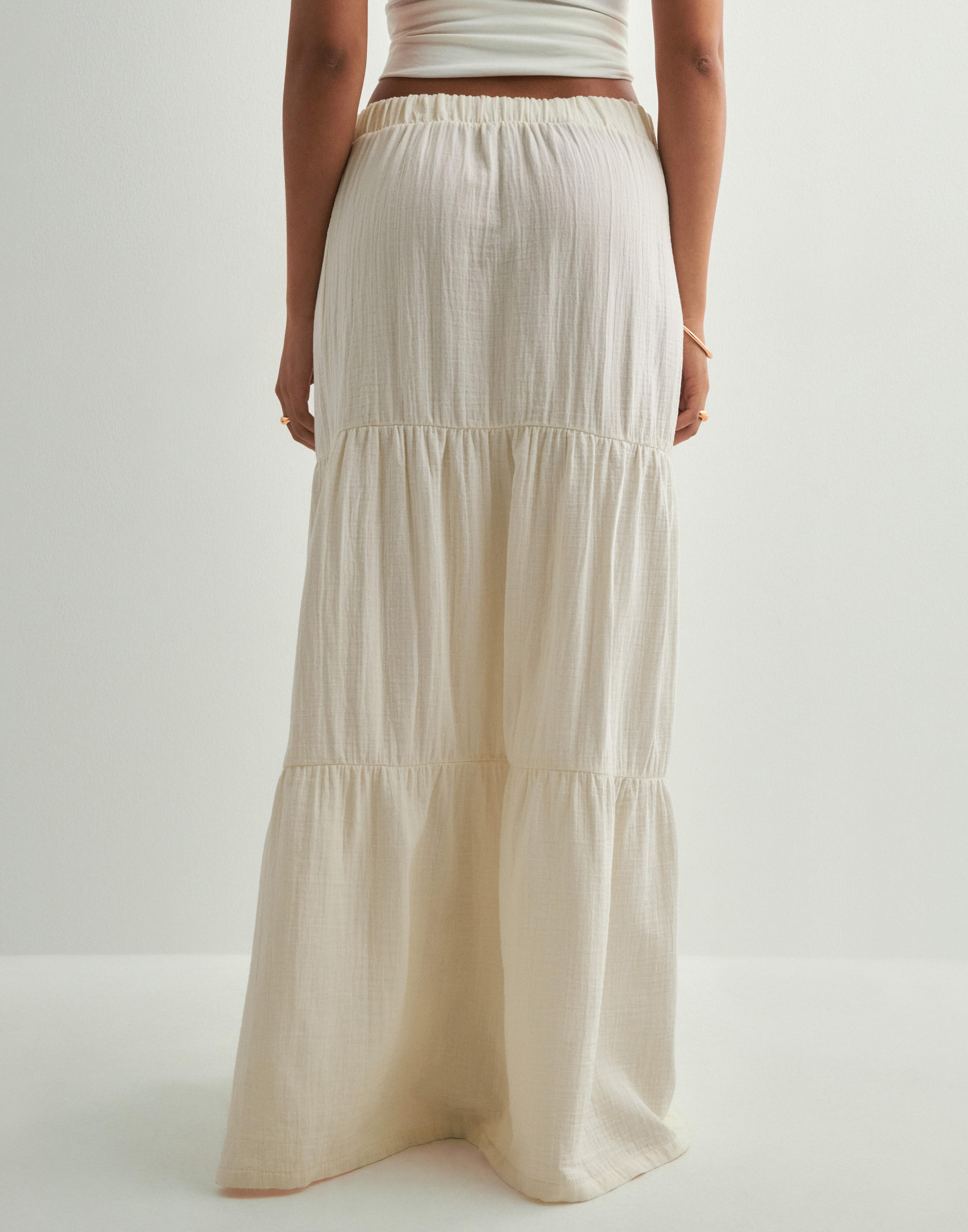 WS WINDBLOCK KNIT SKIRT ベージュ Bershka Maxi skirt - light pink - Zalando.ie