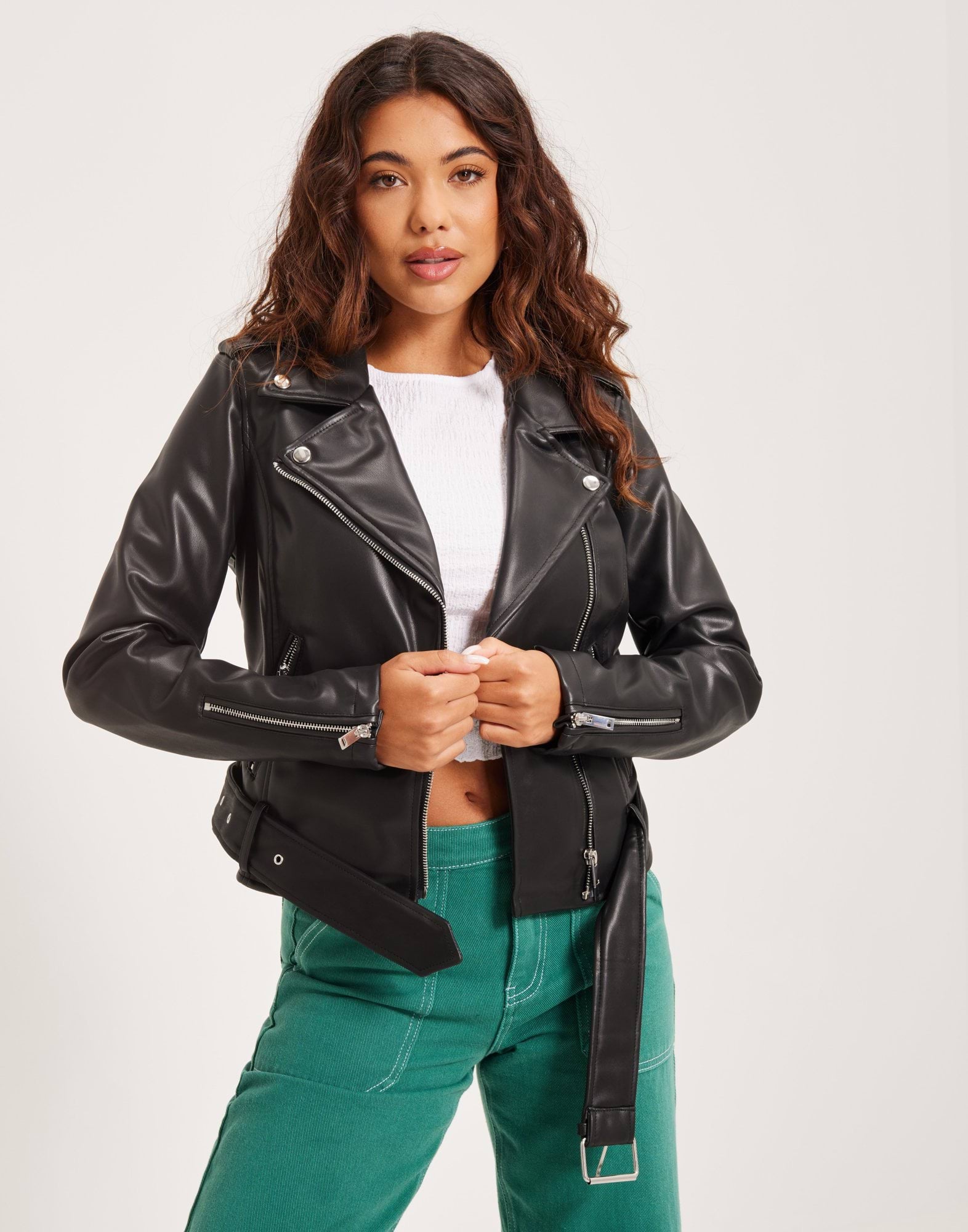 PU Leather Biker Jacket