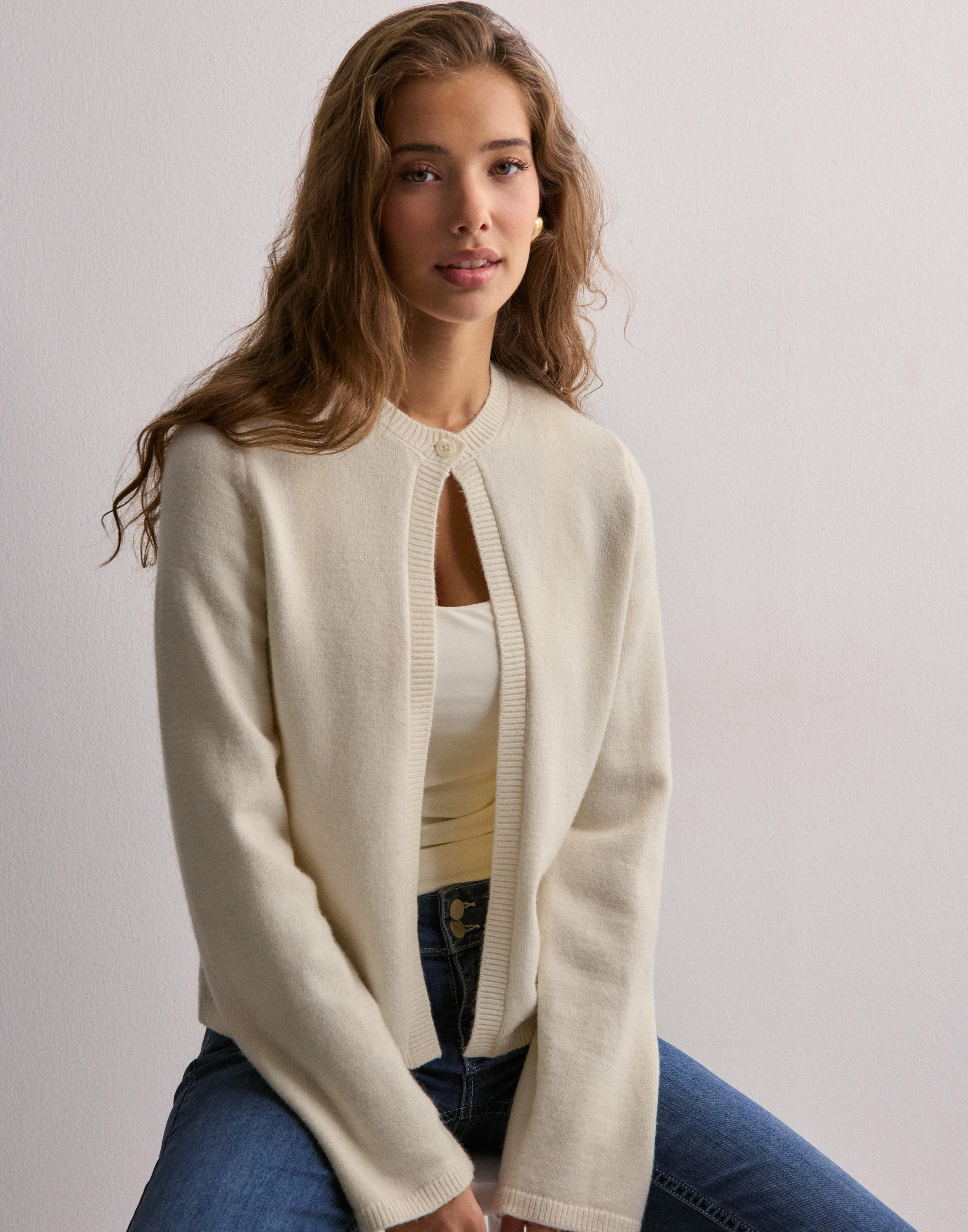 Buy Pieces PCFATIMA LS KNIT CARDIGAN D2D FSY B - Silver Gray