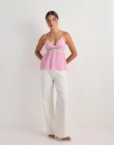 Nelly Chiffon Lace Top toppar dam – bild 3
