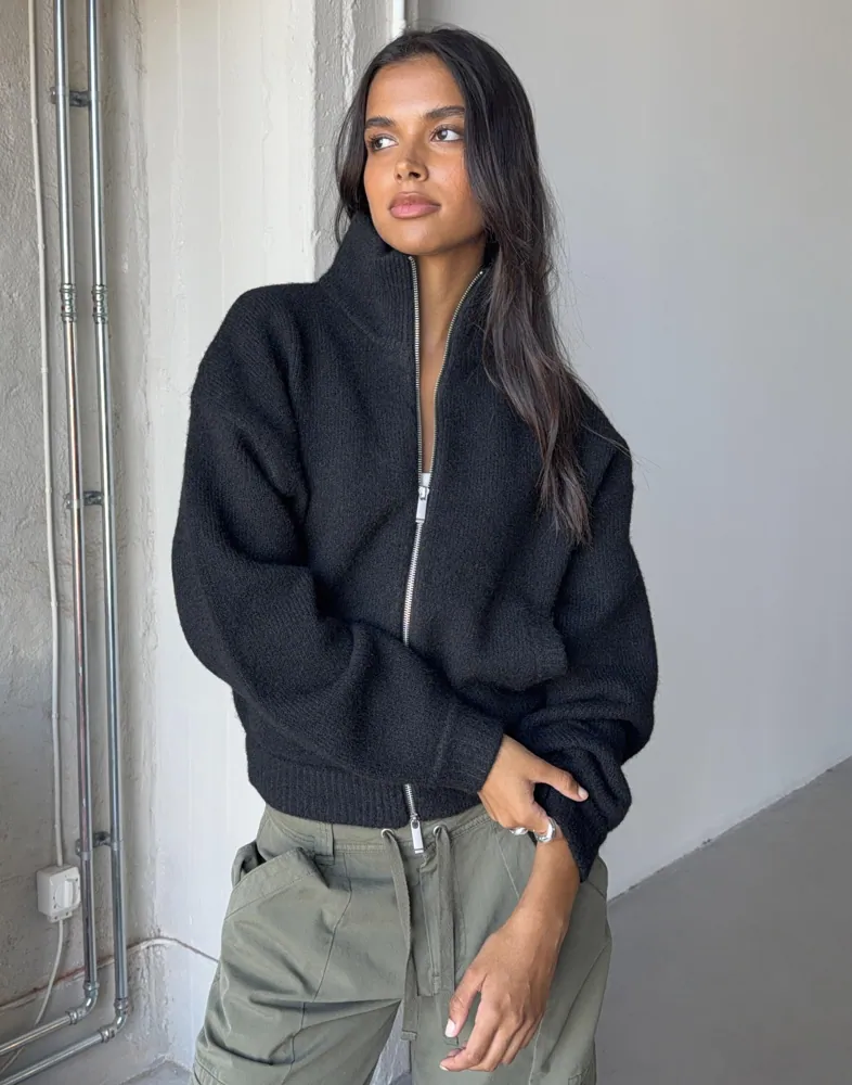Knit Bomber Jacket