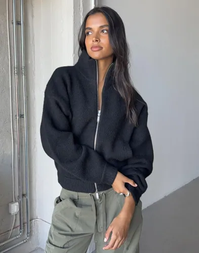 Knit Bomber Jacket