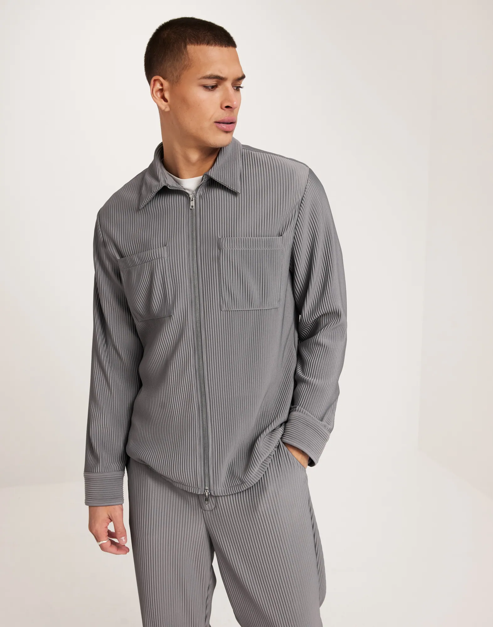 Mateo plisse overshirt