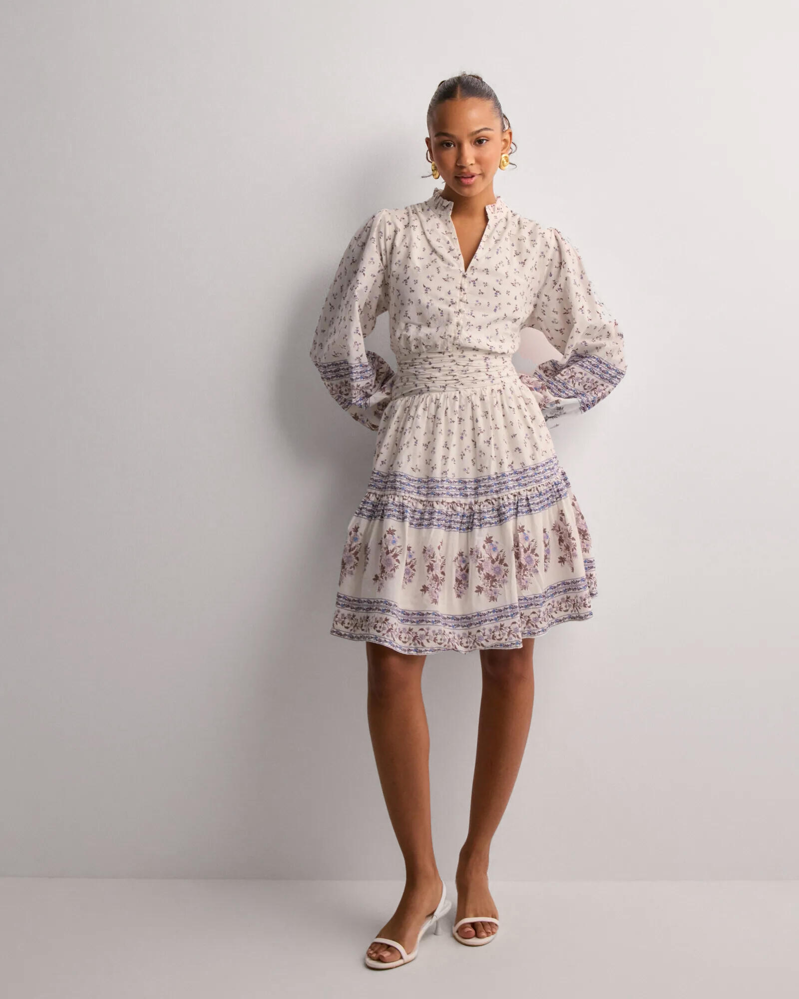 Buy Neo Noir Malti Mini Border Dress - Ash Rose | Nelly.com