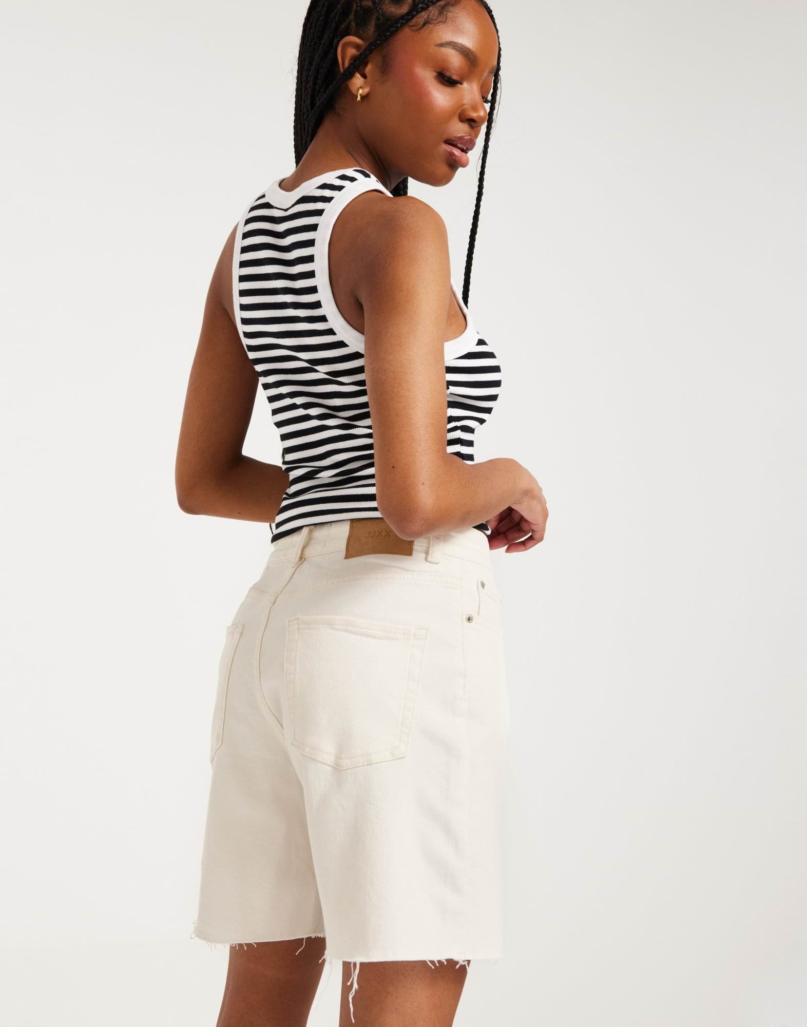 Jeansrokken voor dames in de kleur beige : met split & lange jeansrok