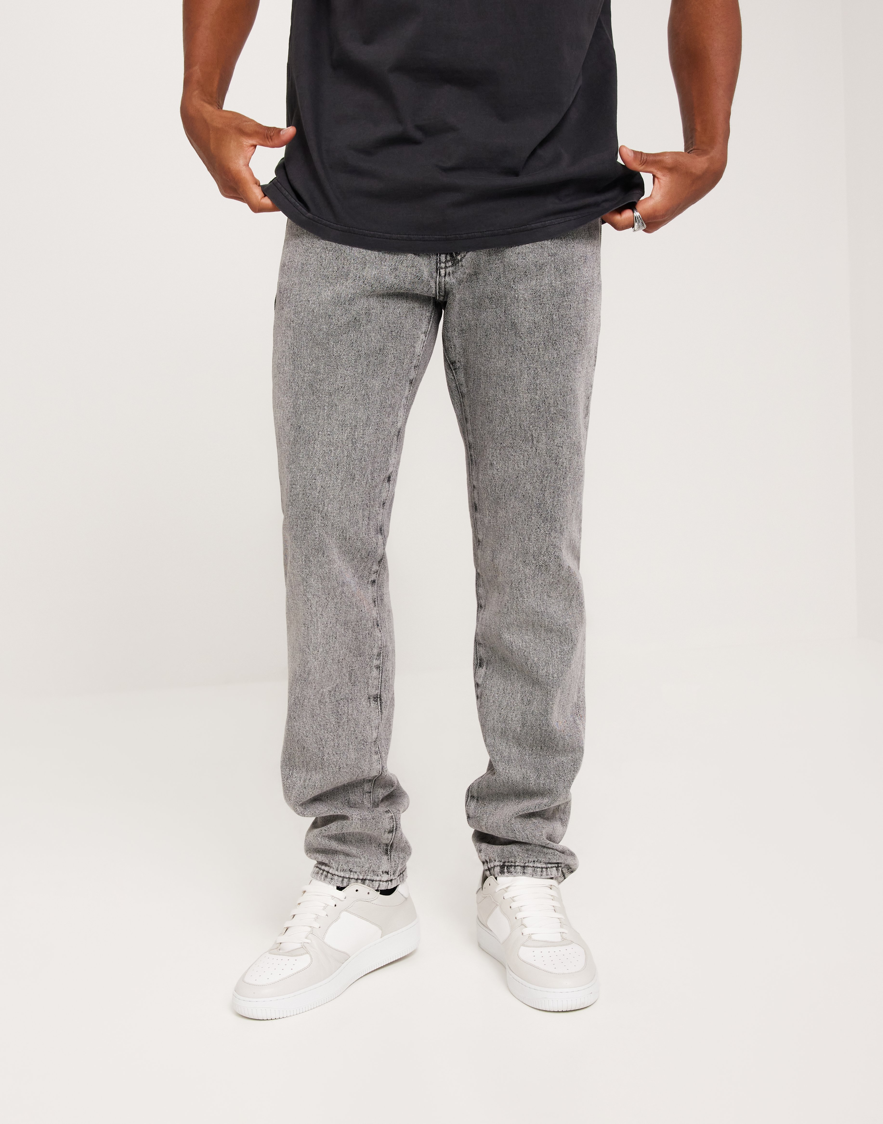 Woodbird Doc Ash Grey Jeans Straight jeans Grå