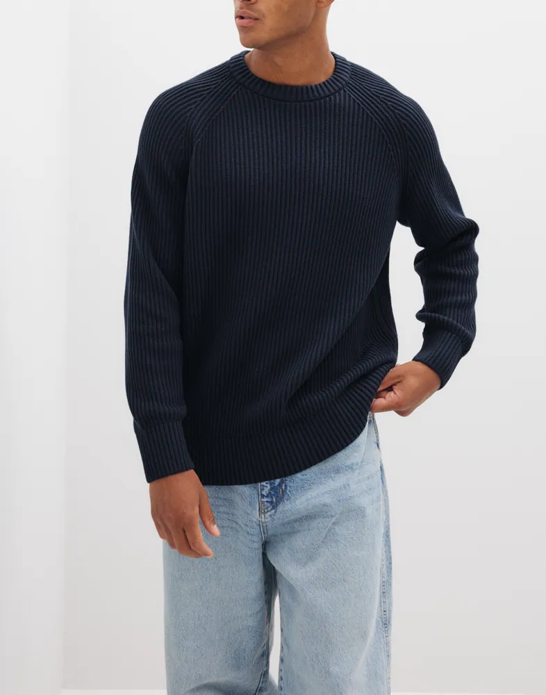 Slmbraun Knit Rib Crew Neck Noos Stickade tröjor