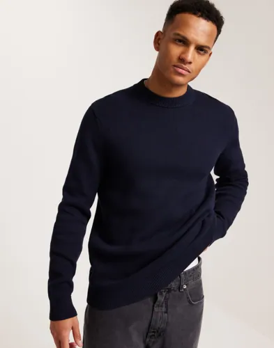 Selected Men Slhdane Ls Knit Structure Crew Neck Stickade tröjor herr – bild 4