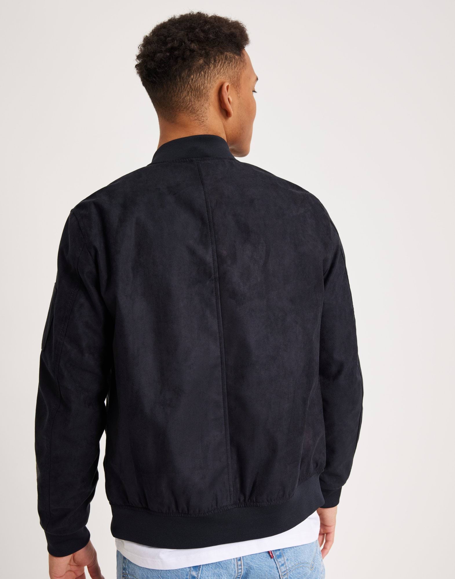 JJEROCKY FAUX SUEDE BOMBER NOOS