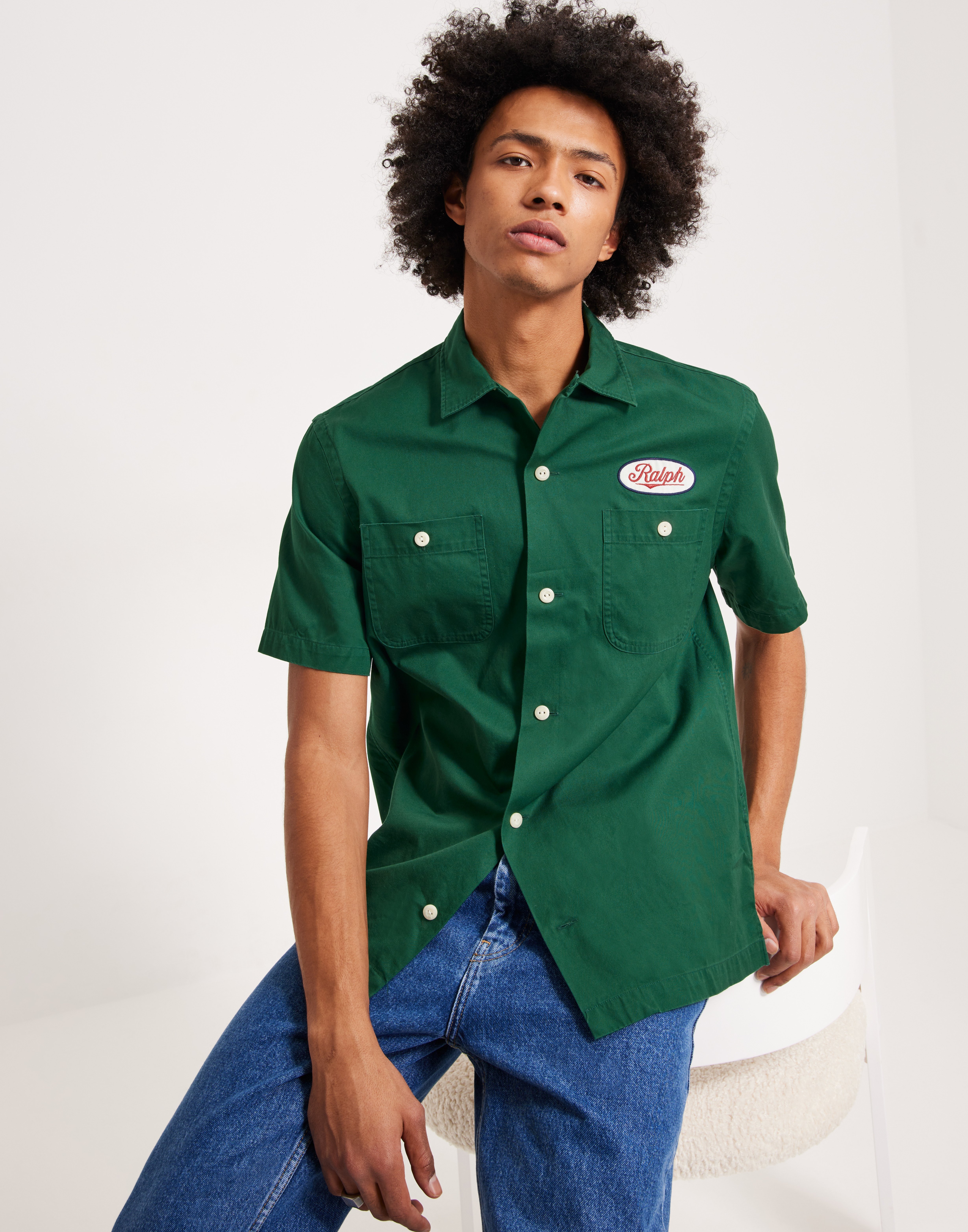 Green polo dress shirt hotsell