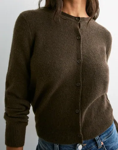 Pieces - Brun - Pcmalou Ls Knit Cardigan Noos Bc