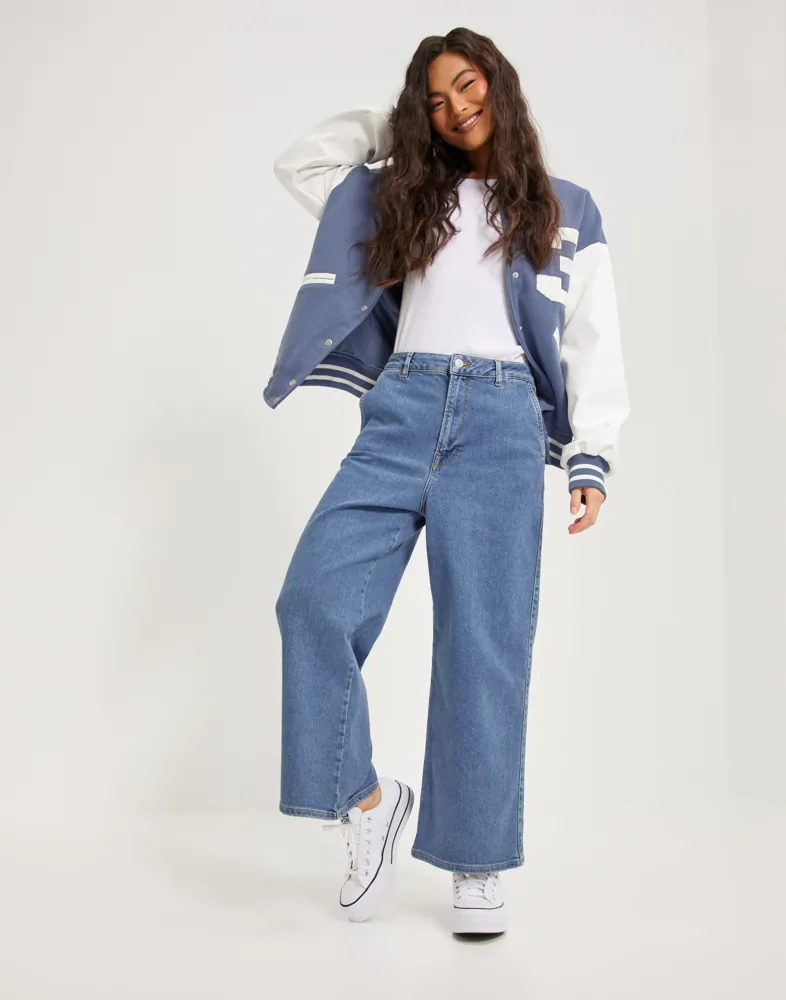 Osta Selected Femme SLFRANDI HW SHAD BLU CROP WIDE JEAN Medium