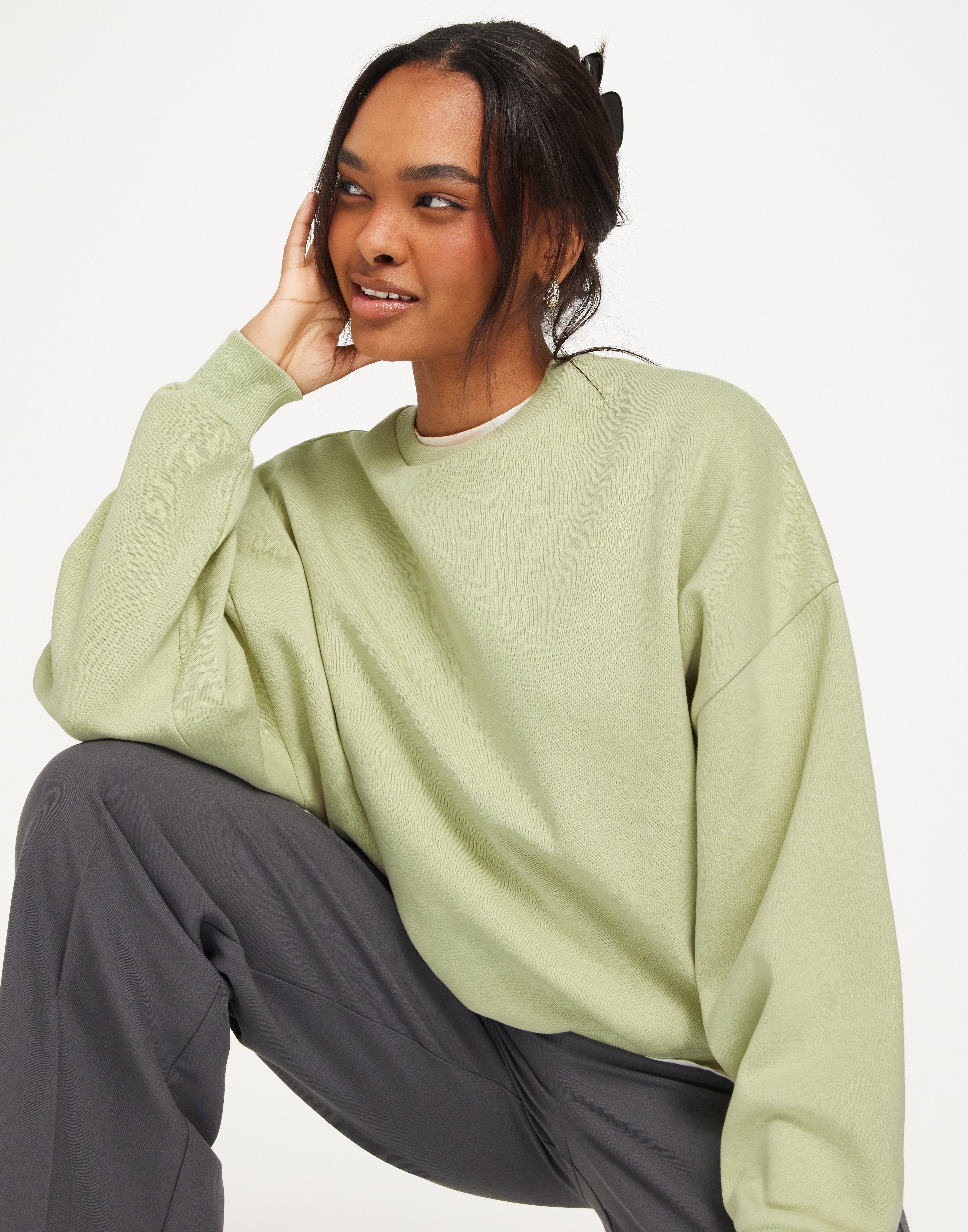 Buy Nelly Perfect Chunky Sweater Light Green Nelly