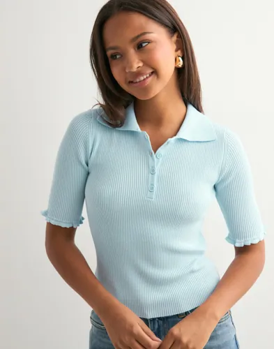 Vero Moda - Blå - Vmwonder 2/4 Polo Pullover