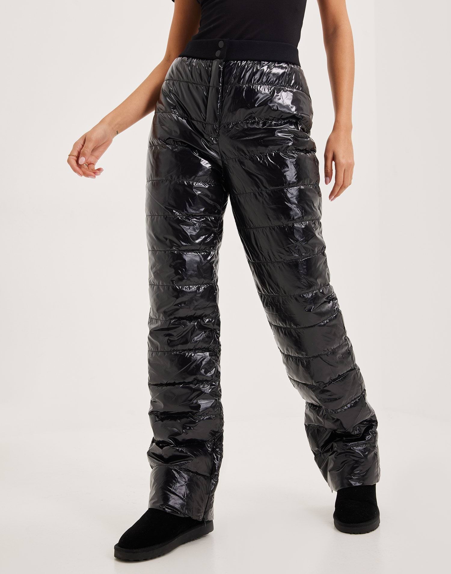 Padding Pants Buy Nelly Shiny Padded Pants - Black | Nelly.com
