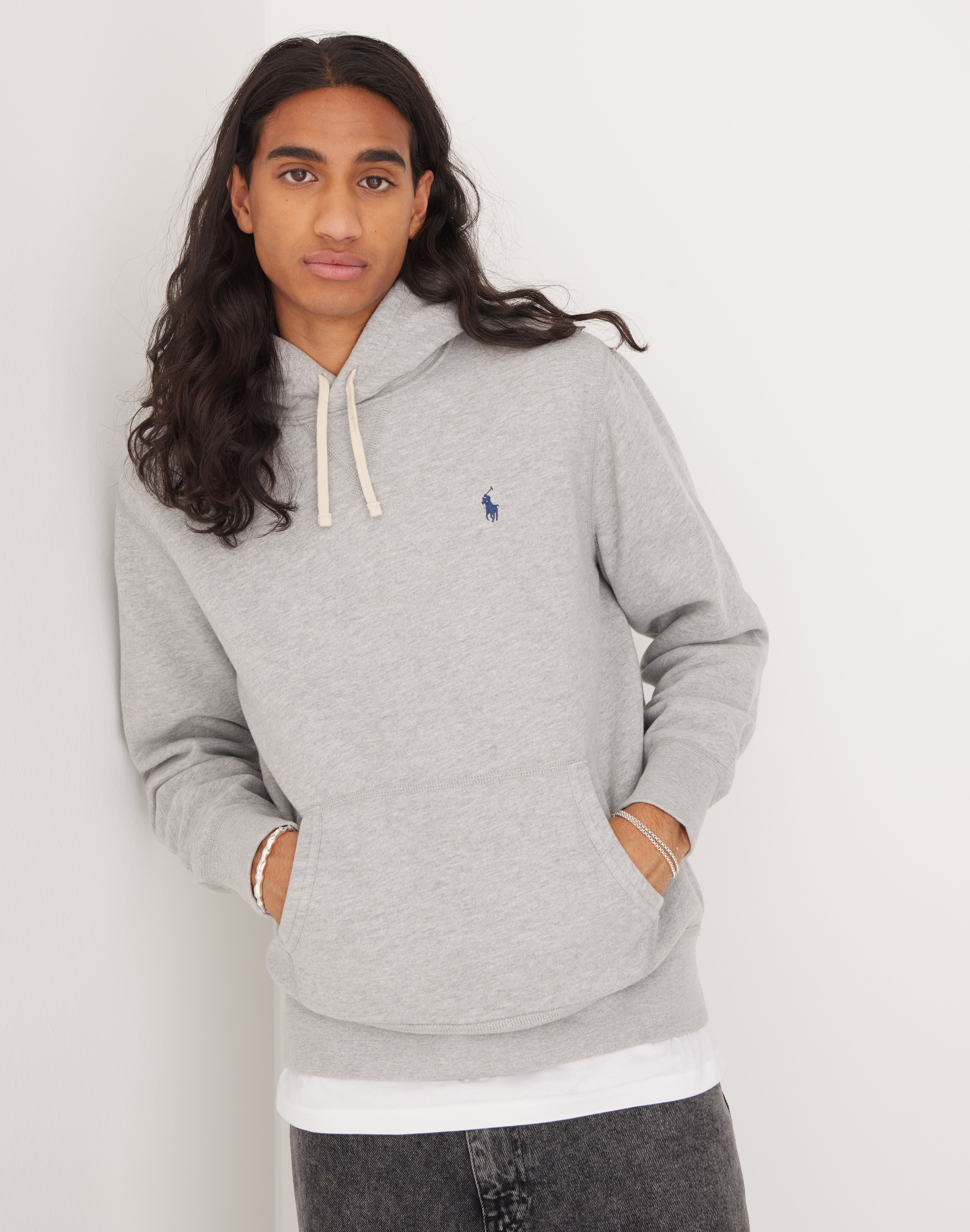 Buy Polo Ralph Lauren Long Sleeve Hoodie Grey NLYMAN